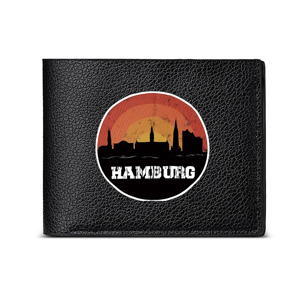 Men'S Fashion Hamburg - Hamburg Sunset Cityscape Print Herren-Geldbörse, Kartenhalter,