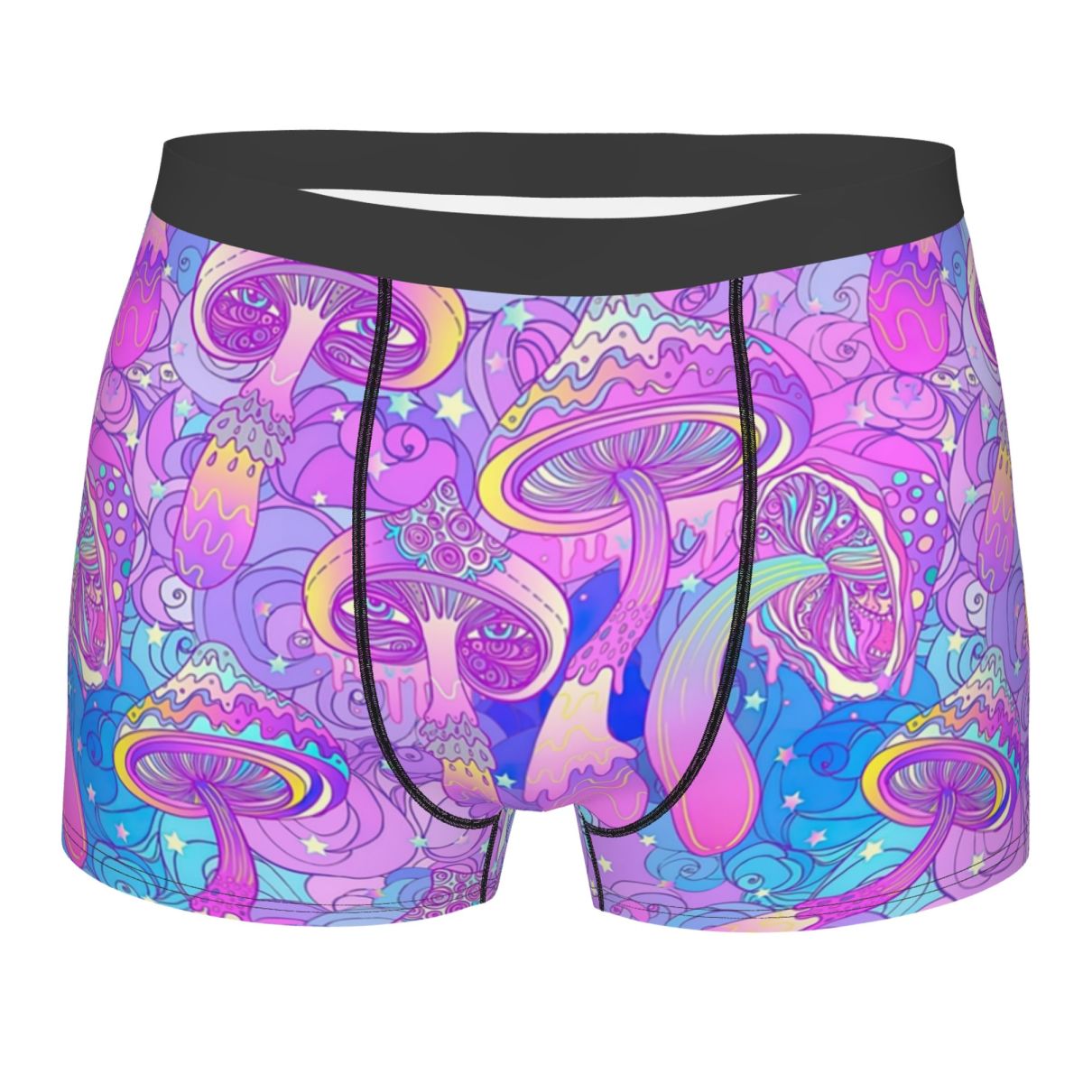 Men'S Fashion Underwear - Herrenmode, psychedelischer Druck mit magischen Pilzen,