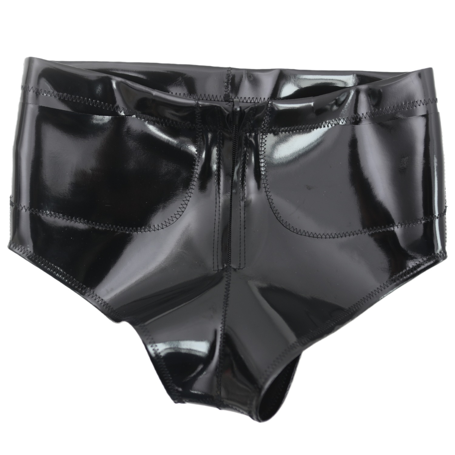 Men'S Fashion Underwear - Damen Herren Glänzende Taschen-Shorts Mittelhohe Taille