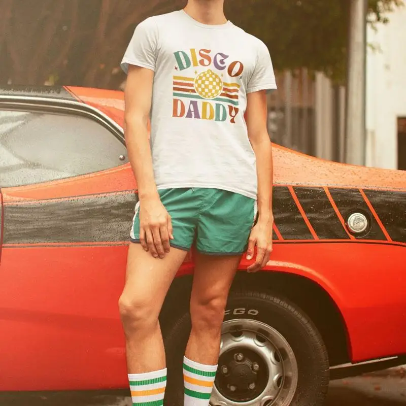 Men'S Fashion 70S - Disco Daddy T-Shirt 70er Jahre Partykleidung