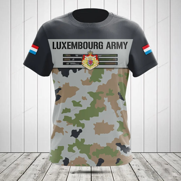 Men'S Fashion Names - Benutzerdefinierter Name Sommer Casual Luxemburg Flagge
