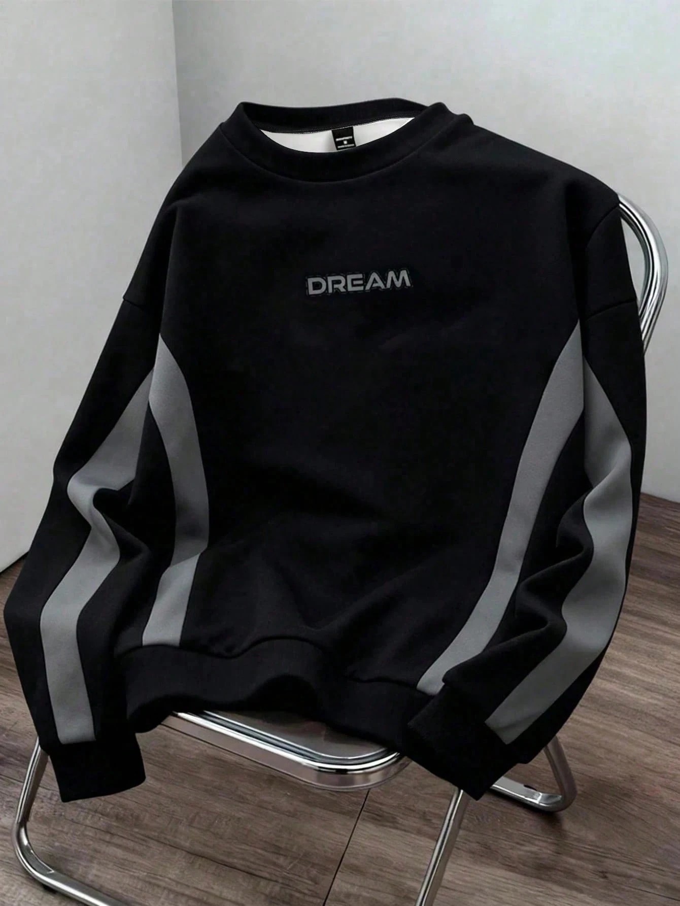 Mens Fashion Casual - Herren-Sweatshirt mit Rundhalsausschnitt und Schriftzug für