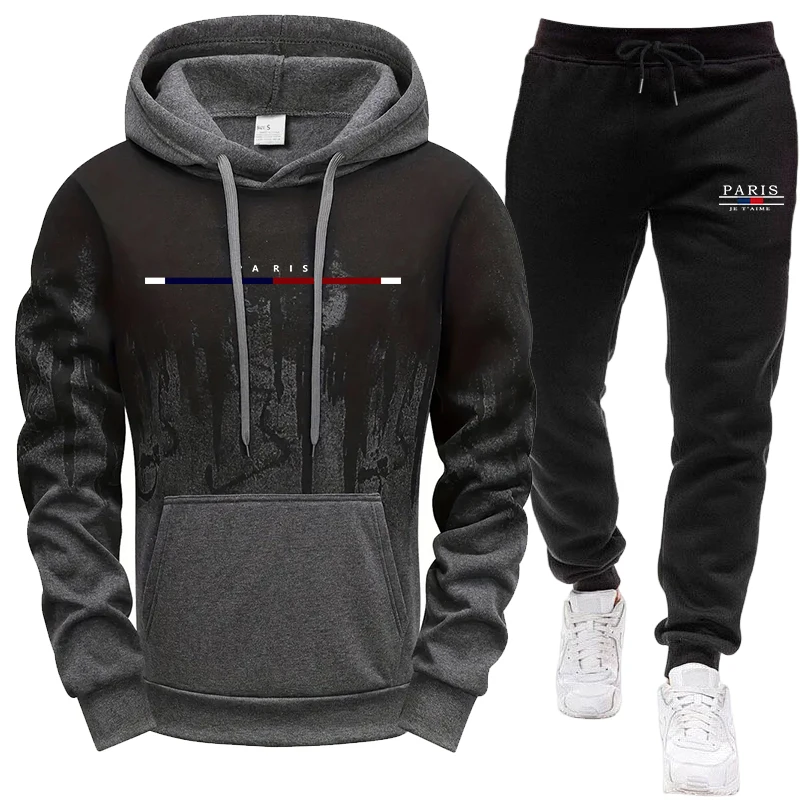 Men'S Fashion Hoodie - Herren-Set/Hoodie/Hose Herbst Winter Kapuzenpullover und Jogginghose