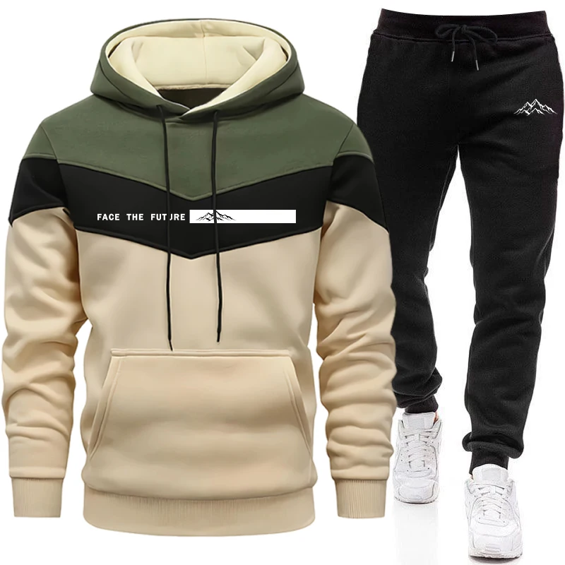 Men'S Fashion Hoodie - Trainingsanzug für Herren, Modischer Lässiger Kapuzenpullover,