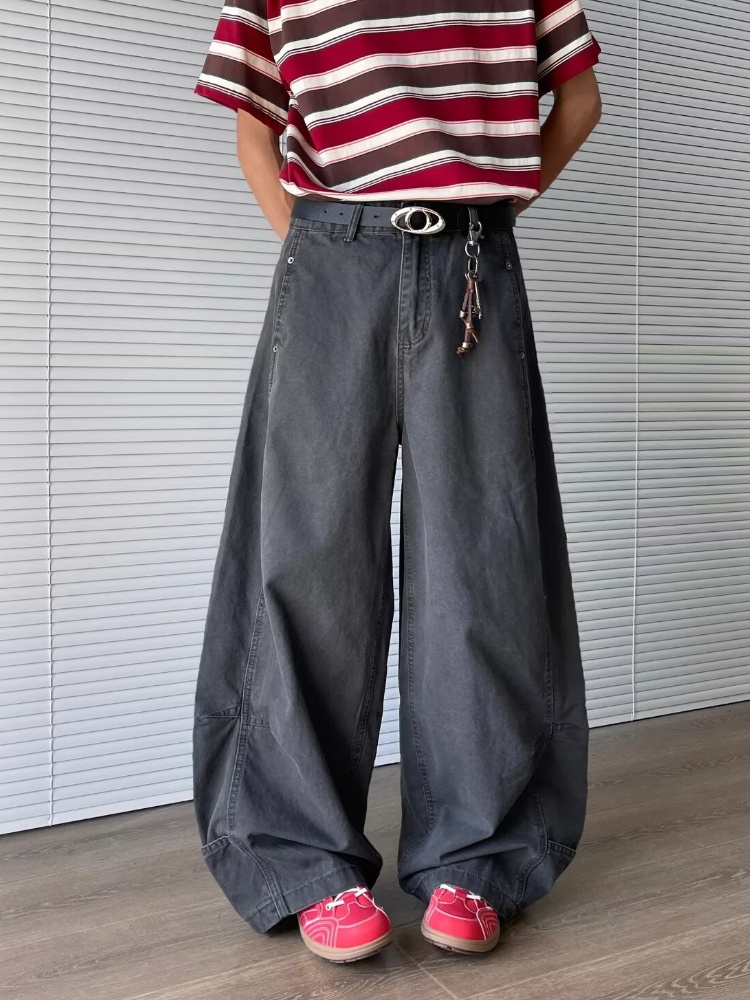 Mens Fashion Dark Grey Pants - 2025 Trashy Y2K 2000S Mode Dunkelgrau