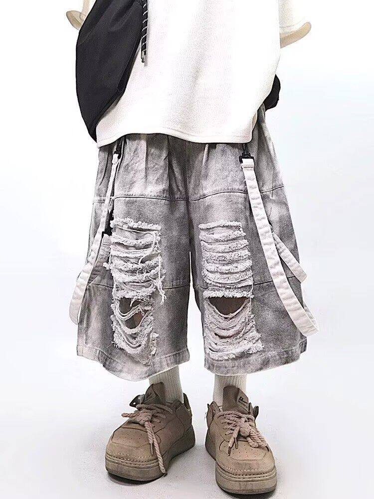 Men Fashion Jeans - Retro Hip-Hop Herren-Jeans mit Rissen, Sommerliche