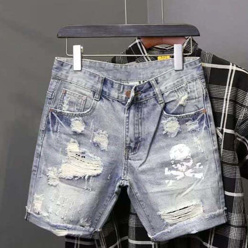 Men Fashion Jeans - Sommer männer Getragen Perle Loch Bettler
