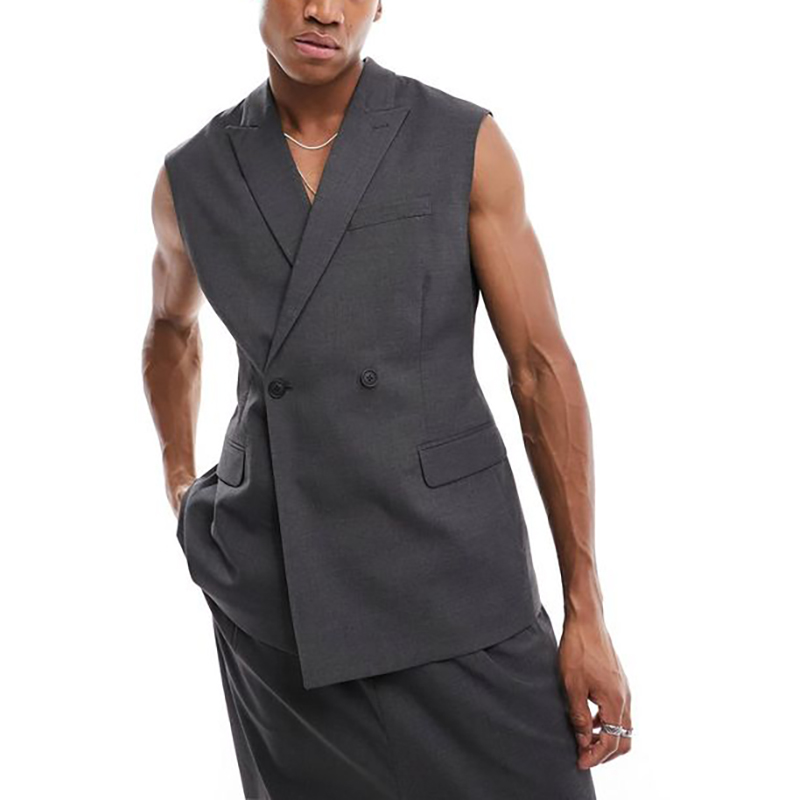 Sommermode Herren-Westen-Outfi – Mens Fashion Dark Grey Pants Bewertung und Preis