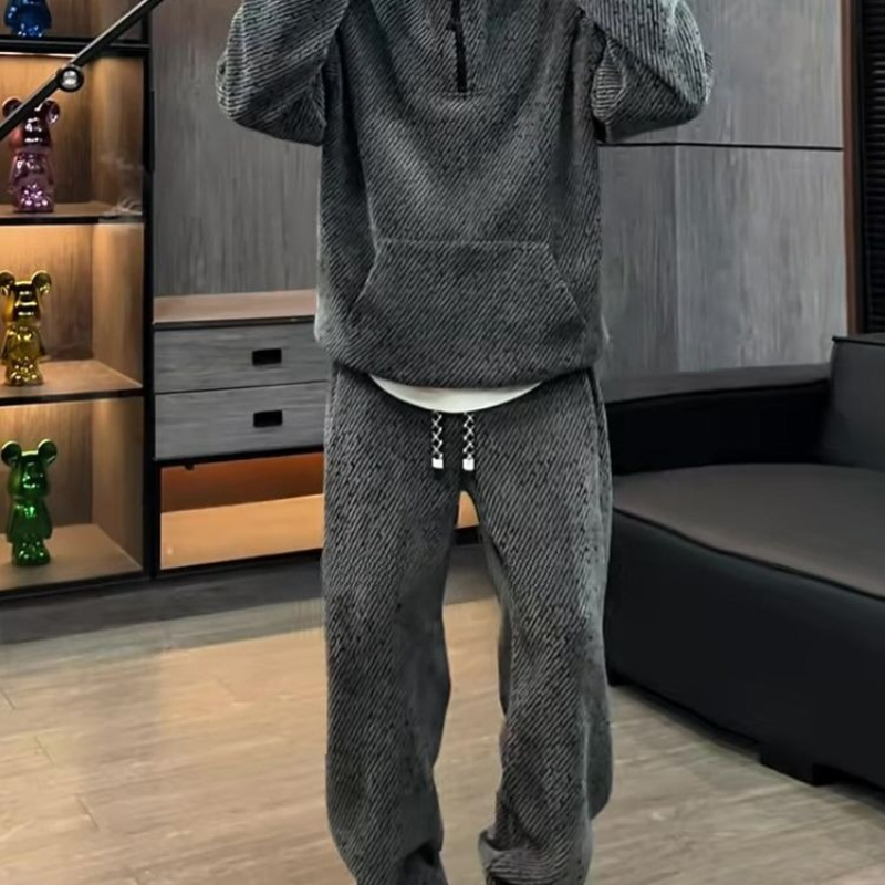 Herren Gestreifter Hoodie-Set  – Men'S Fashion Hoodie Bewertung und Preis
