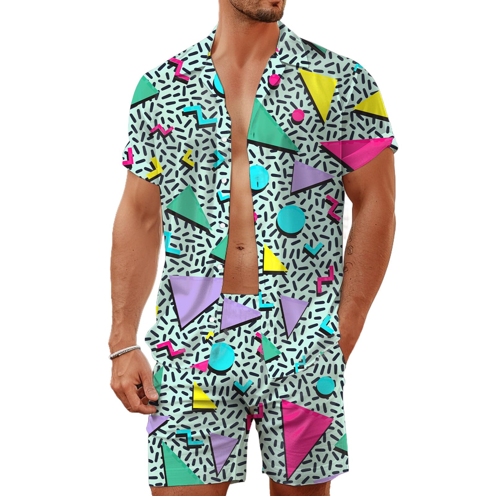 Sommer Unregelmäßiger Geometri – Mens Fashion Ideas Bewertung und Preis