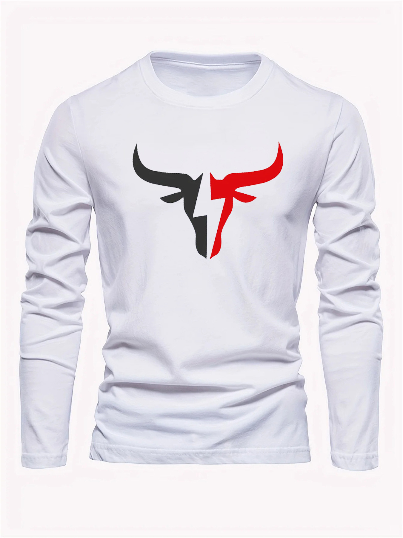 Einfarbiges Herren-Langarm-T-S – Mens Fashion Casual Bewertung und Preis