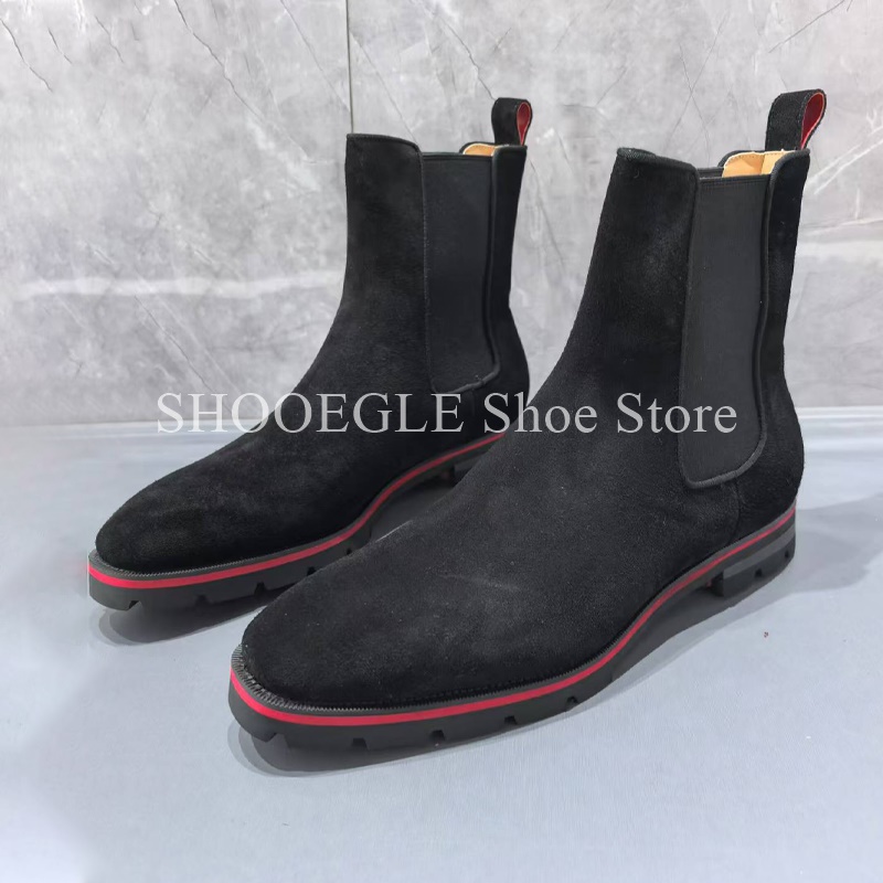 Schwarze Kuh-Wildleder-Herrens – Mens Fashion Autumn 2025 Bewertung und Preis