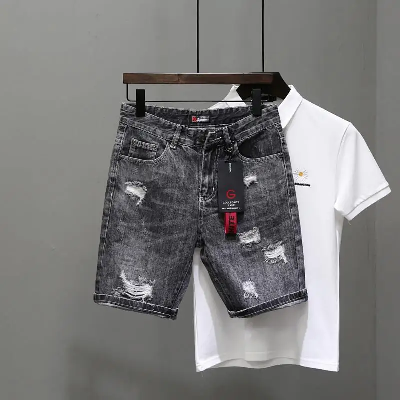Herren kurze Jeans Hosen schwa – Men Fashion Jeans Bewertung und Preis